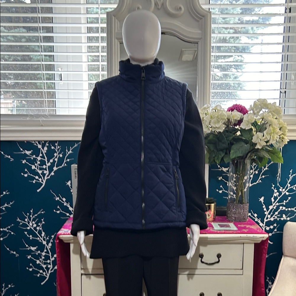 Andrew Marc Women's Quilted Vest - Blue and Black